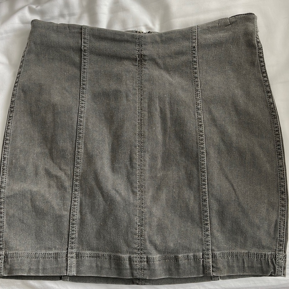 Free People grey mini skirt